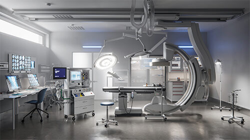 Interior of a surgery room in a hospital