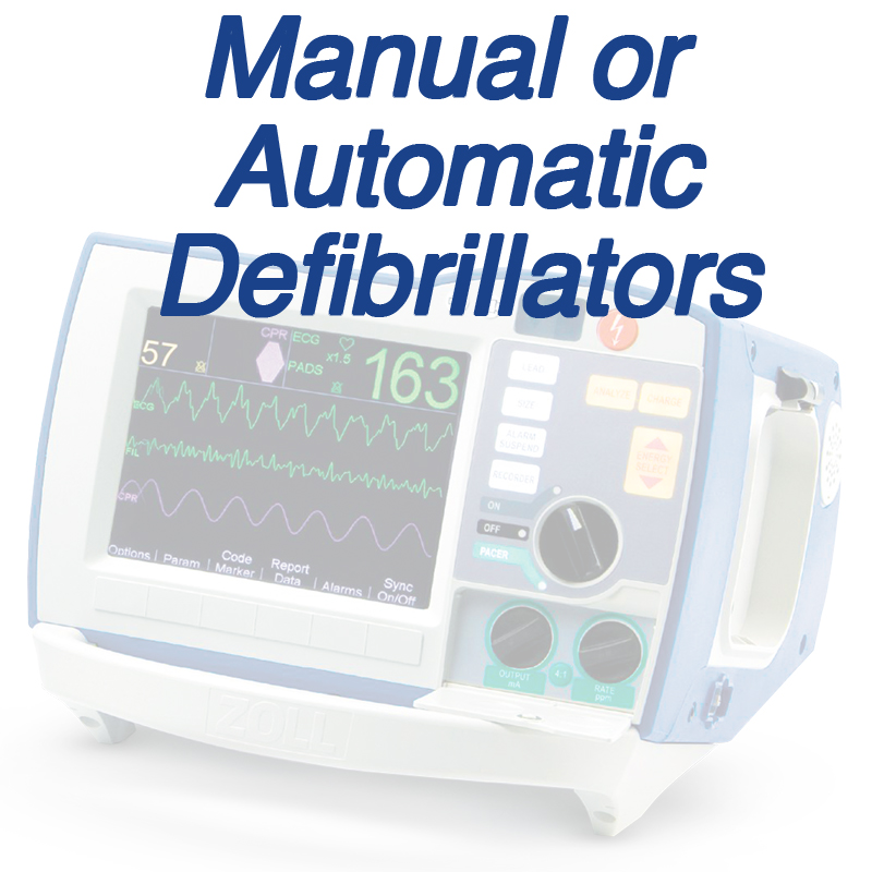 Manual or Automatic Defibrillators